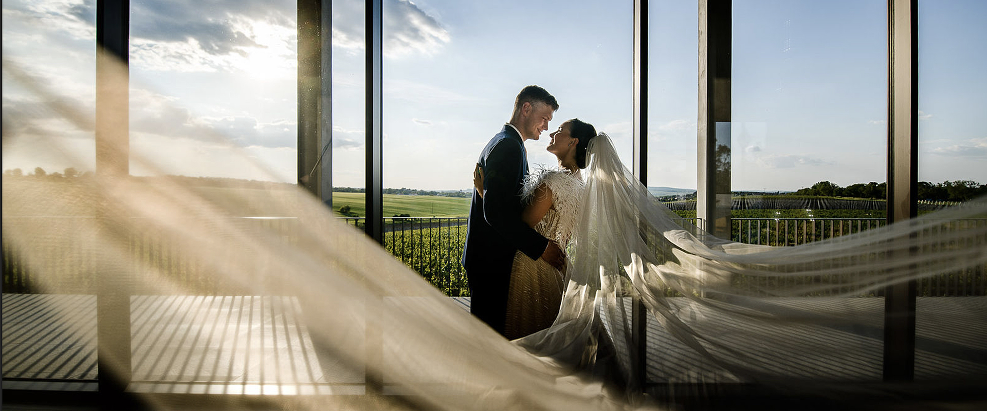 Romantic wedding in the wine region